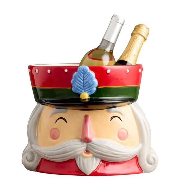 New Large Ceramic Nutcracker Bevarage Tub / Planter / Vase - Picture 2 of 5